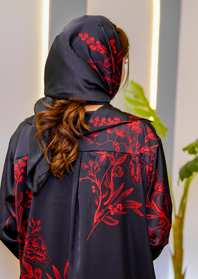 Crimson Night Silk Co-ord Set