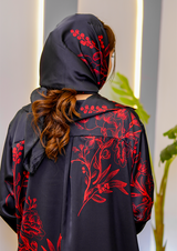 Crimson Night Silk Co-ord Set
