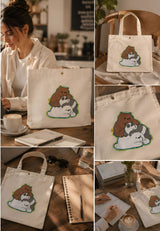 Stacked Pals Tote Bags