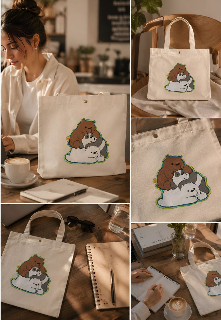 Stacked Pals Tote Bags