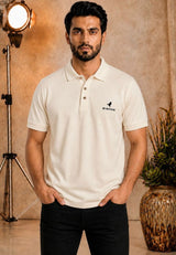 Mens Premium Cotton Pique Cream Polo