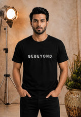 Mens Printed Cotton Tshirt Black