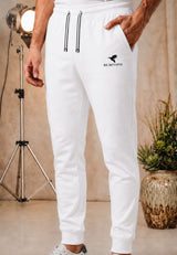 Mens Signature Jersey Jogger Trouser White